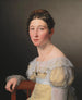 Portret van Emilie Henriette Massmann, verloofde van Frederik Wilhelm Caspar von Benzon - Christoffer Wilhelm Eckersberg — weergave van het kunstwerk