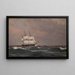 La corvette Najaden bij storm - Christoffer Wilhelm Eckersberg — ingelijst kunstwerk aan de muur