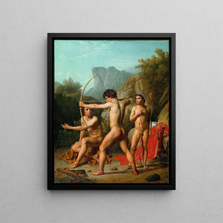Christoffer Wilhelm Eckersberg - Three Spartan Boys Practising Archery.webp