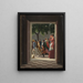 Vue à travers une porte sur des personnages en course - Christoffer Wilhelm Eckersberg — ingelijst kunstwerk aan de muur