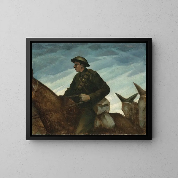 Une équipe de mules - Christopher R W Nevinson — framed artwork on a wall