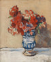 Bloemen in een blauwe vaas - Christopher Wood — weergave van het kunstwerk