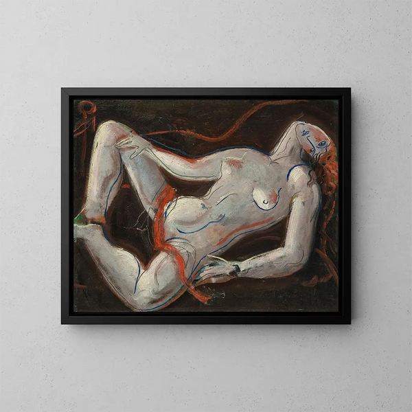 Nude - Christopher Wood — framed artwork on a wall
