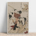 Reproductie van het schilderij Chushingura, Acte III de L'entrepôt de la loyauté - Kitagawa Utamaro | L