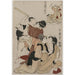 Reproductie van het schilderij Chushingura, Acte III de L'entrepôt de la loyauté - Kitagawa Utamaro | L