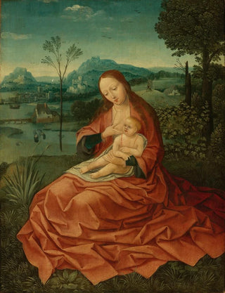 Circle Of Bernard Van Orley - Virgin And Child In A Landscape.webp