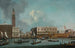 De Bucentaure die terugkeert naar de Môle op de dag van de Hemelvaart - Cirkel van Bernardo Canal — weergave van het kunstwerk