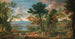 Landschapskunstdruk met de prediking van Johannes de Doper - Cirkel van Andrea Locatelli — weergave van het kunstwerk