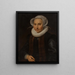 portret van Anna Jacobsdr Blaeu, echtgenote van Cornelis Pietersz Hooft - Cirkel van Cornelis Pietersz van der Voort — ingelijst kunstwerk aan de muur