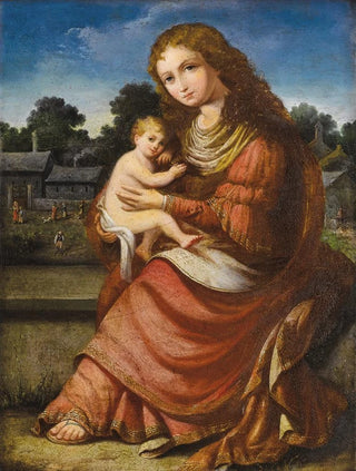 Circle of Domenichino - Madonna and Child.webp