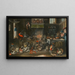 van Singes dans la cuisine - Cercle de Frans Francken le Jeune — ingelijst kunstwerk aan de muur