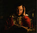 Portret van een geleerde in zijn studeerkamer - Cirkel van Joseph Wright of Derby — weergave van het kunstwerk