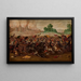 L'brand van Jeruzalem door het leger van Nebukadnezar - Cirkel van Juan de la Corte — ingelijst kunstwerk aan de muur