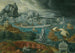 Klassiek landschapsschilderij met schepen die een storm ontvluchten naar een klassiek haven - Cirkel van Maarten van Heemskerck — weergave van het kunstwerk