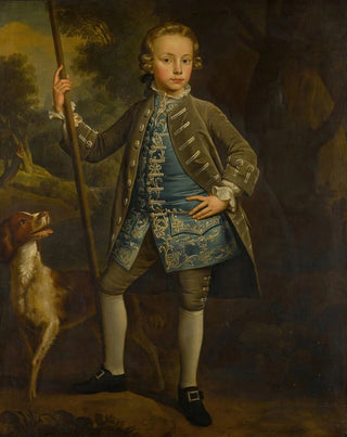 Circle of Stephen Slaughter - Portrait of a boy in a landscape.webp