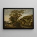 Landschap van de Rijn met een waterval - Claes Jansz van der Willigen — ingelijst kunstwerk aan de muur