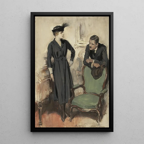 A Family in Distress - Clarence F. Underwood — framed artwork on a wall