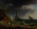 van een storm op een mediterrane kust - Claude-Joseph Vernet — weergave van het kunstwerk