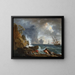 Een Italiaanse haven bij stormachtig weer - Claude-Joseph Vernet — ingelijst kunstwerk aan de muur