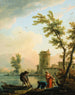 Vissers bij zonsopgang - Claude-Joseph Vernet — weergave van het kunstwerk