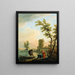 Vissers bij zonsopgang - Claude-Joseph Vernet — ingelijst kunstwerk aan de muur
