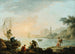 Vissers bij zonsopgang - Claude-Joseph Vernet — weergave van het kunstwerk
