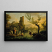 Landschap met wassende vrouwen - Claude-Joseph Vernet — ingelijst kunstwerk aan de muur