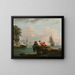van vissers op een mediterrane kustlijn - Claude-Joseph Vernet — ingelijst kunstwerk aan de muur