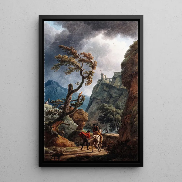 Reproduction of the painting Soldiers in a Mountain Gorge with a Storm - Claude-Joseph Vernet