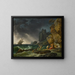 van stormachtige zeeën met schipbreukelingen - Claude-Joseph Vernet — ingelijst kunstwerk aan de muur