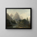 Vue du Wellhorn et du Wetterhorn prise de Rosenlaui vers Meiringen dans l'Oberland bernois - Claude-Louis Châtelet — ingelijst kunstwerk aan de muur