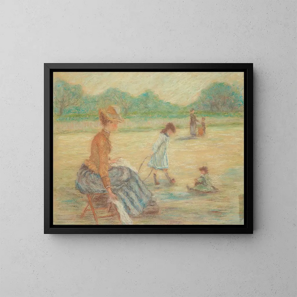 Study for the Luxembourg Garden Square - Claude-Émile Schuffenecker — framed artwork on a wall