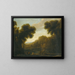 van een rivierlandschap met reizigers aan de oever - Claude Lorrain — ingelijst kunstwerk aan de muur
