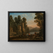 Landschap met herders. De dans aan de waterkant - Claude Lorrain — ingelijst kunstwerk aan de muur