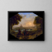 Landschap met de haven van Santa Marinella - Claude Lorrain — ingelijst kunstwerk aan de muur