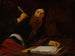 van Saint Paul die aan zijn bureau schrijft - Claude Vignon — weergave van het kunstwerk