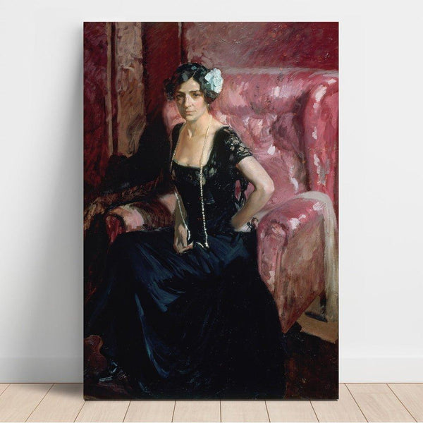 Reproductie van het schilderij Clotilde in avondjurk - Joaquín Sorolla