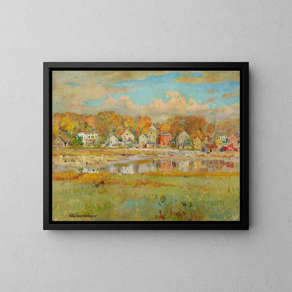 L'autre côté de la rivière - Colin Campbell Cooper — framed artwork on a wall