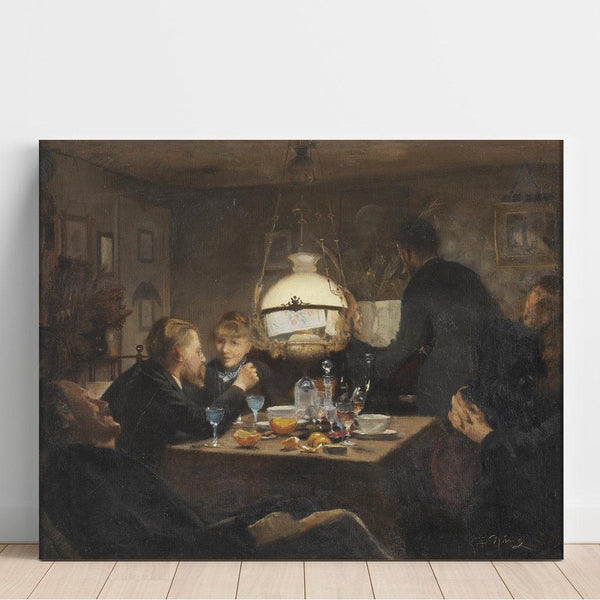 Compagnie à la lumière du soir - Laurits Andersen Ring | Reproduction Tableau Décoration murale affiche copie