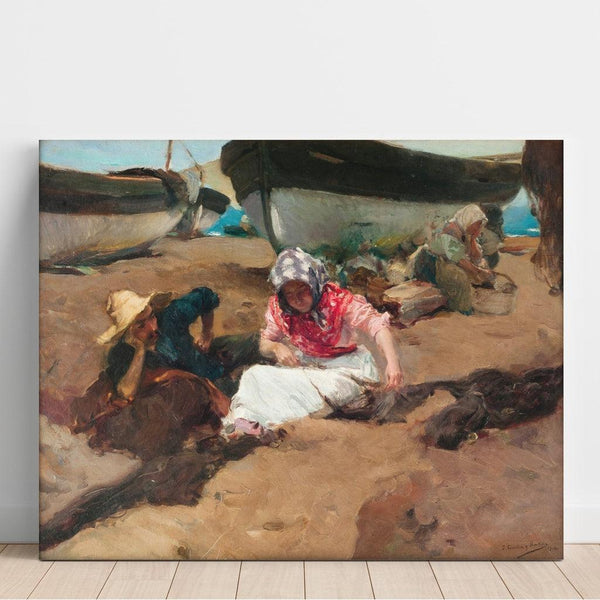 Reproductie van het schilderij Componiendo la Red - Joaquín Sorolla