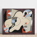 Reproductie van het schilderij van een abstracte compositie schilderij (liggende vrouw) - Georges Valmier