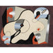 Reproductie van het schilderij van een abstracte compositie schilderij (liggende vrouw) - Georges Valmier