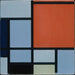 Reproductie van het schilderij Composition No I met Rood en Zwart - Piet Mondrian