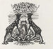 van een decoratief ontwerp met twee staande herten - Carel Adolph Lion Cachet — weergave van het kunstwerk
