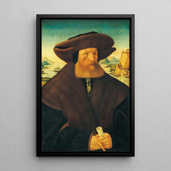 Portrait of Hamman von Holzhausen 1467-1536 - Conrad Faber von Kreuznach — framed artwork on a wall