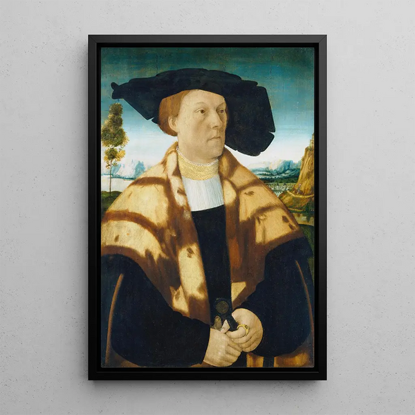 Portrait Painting of Johann Stralenberg - Conrad Faber von Kreuznach — framed artwork on a wall