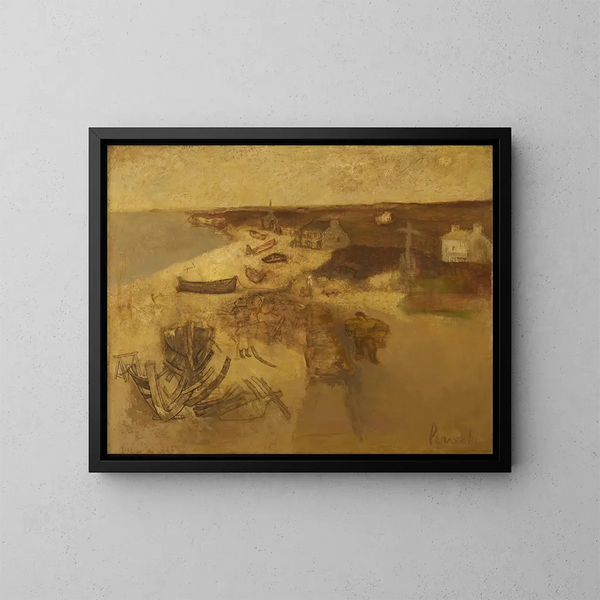 Landschap Bretoen - Constant Permeke — ingelijst kunstwerk aan de muur
