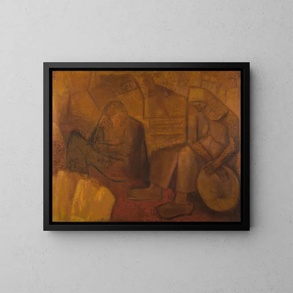 De schelpdierverzamelaars - Constant Permeke — ingelijst kunstwerk aan de muur