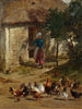 Kippen voor een boerderij - Constant Troyon — weergave van het kunstwerk