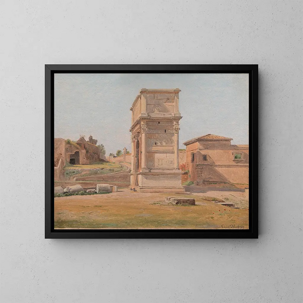 L'arc de Titus à Rome - Constantin Hansen — framed artwork on a wall